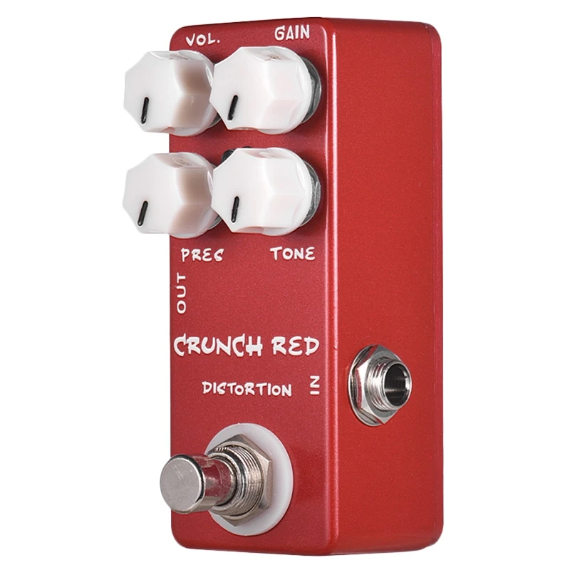 Mosky Мини гитарный эффект педаль мини Crunch Red Distortion Гитара педаль True Bypass полностью металлический корпус - Цвет: Red