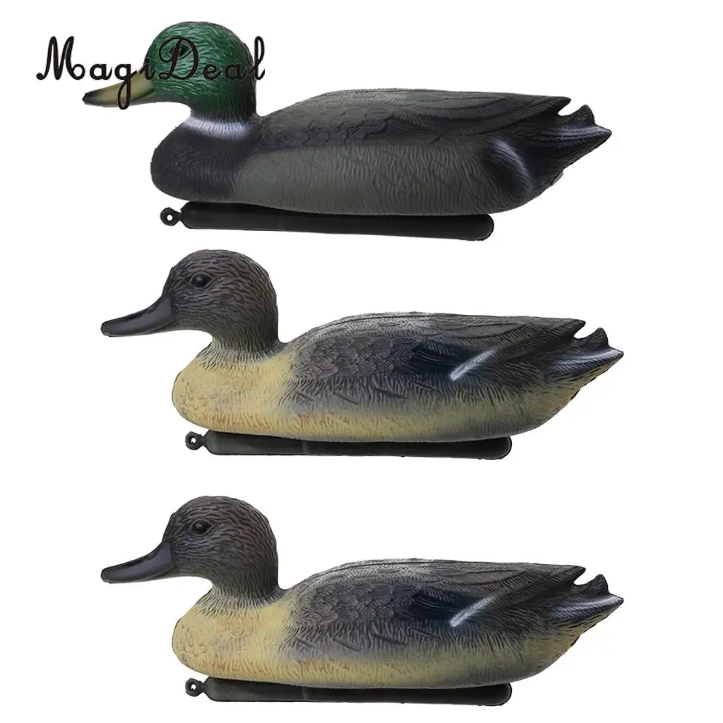 3 Pieces Floating Duck Decoy Drake Hunting Bait Lawn Ornaments Garden Decors