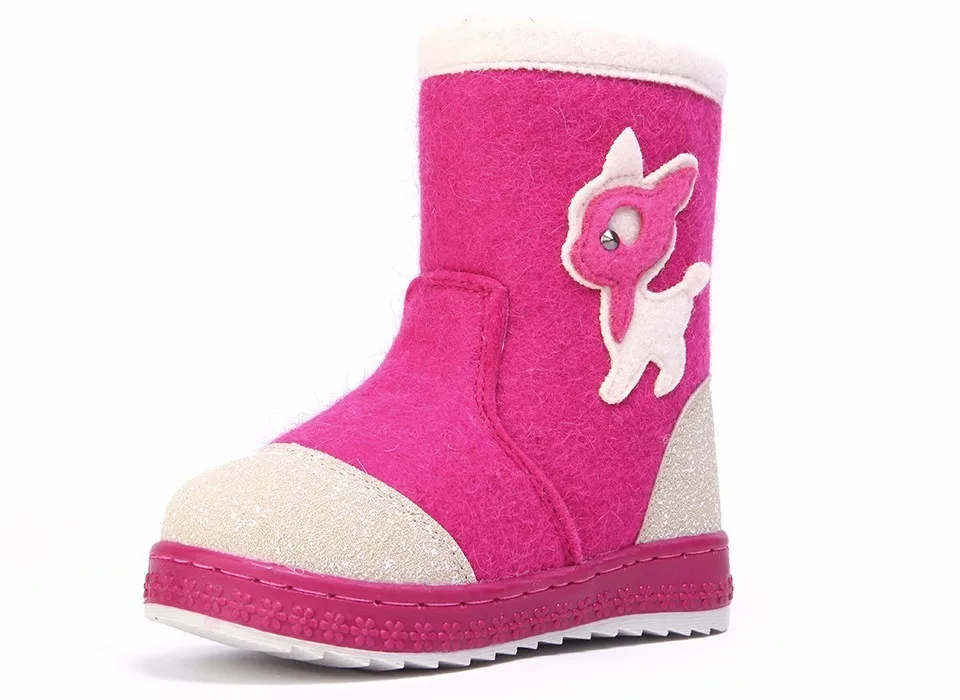 MMNUN Baby Boots For Girls Felt Boots Baby Children Shoes For Girls Shoes Children Boots Winter warm boots baby Size 23-28ML9428