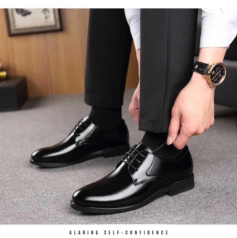 Mazefeng 2019 New Fashion Business Dress Men Shoes Classic Leather Men'S Suits Shoes Fashion Lace-up Dress Shoes Men Oxfords