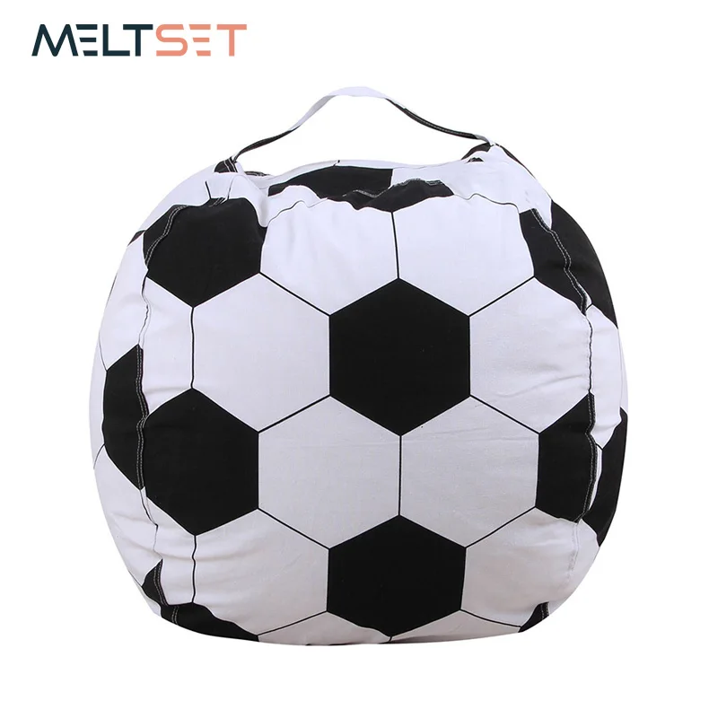 

Football Shaped Storage Bag Stuffed Animal Storage Bean Bag Chairs Kids Clothes Toy Organizer Baseball Basketball Sports Bag
