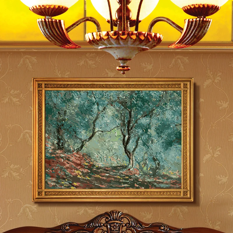 Клода Мона Сделай Сам масляная пианировка по номерам нарисованная известная картина Оливковая Роща пронумерованная DIY картина Классическая пейзажная живопись