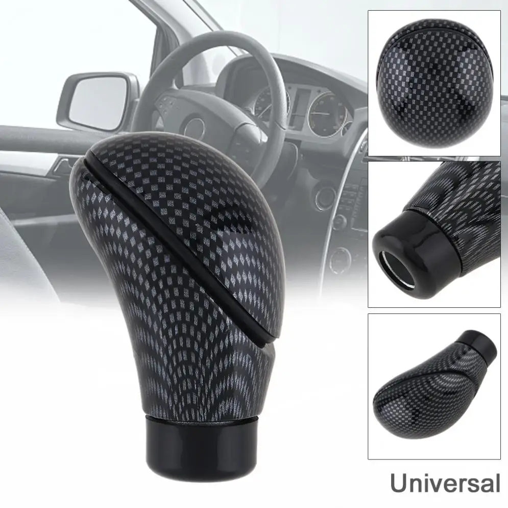 

Universal Carbon Fibre Pattern Car Refit Manual Gear Shift Knob with Four Plastic Adapter / Special Wrench / Mounting Screws