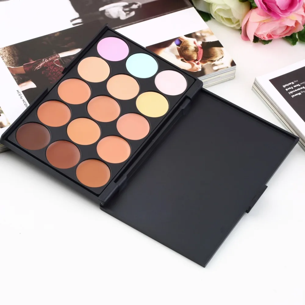 2016 1 professional 15 color cover blemish cream neutral palette makeup tool scar face mask disguise m | Красота и здоровье