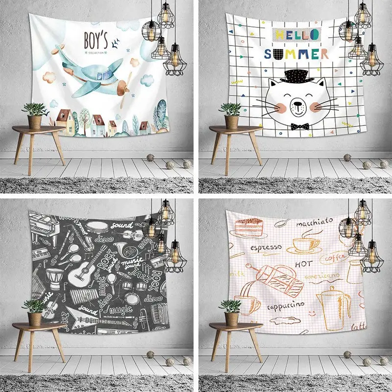 2019 New Cartoon Home Wall Hanging Tapestry Wall Ornamentation Children