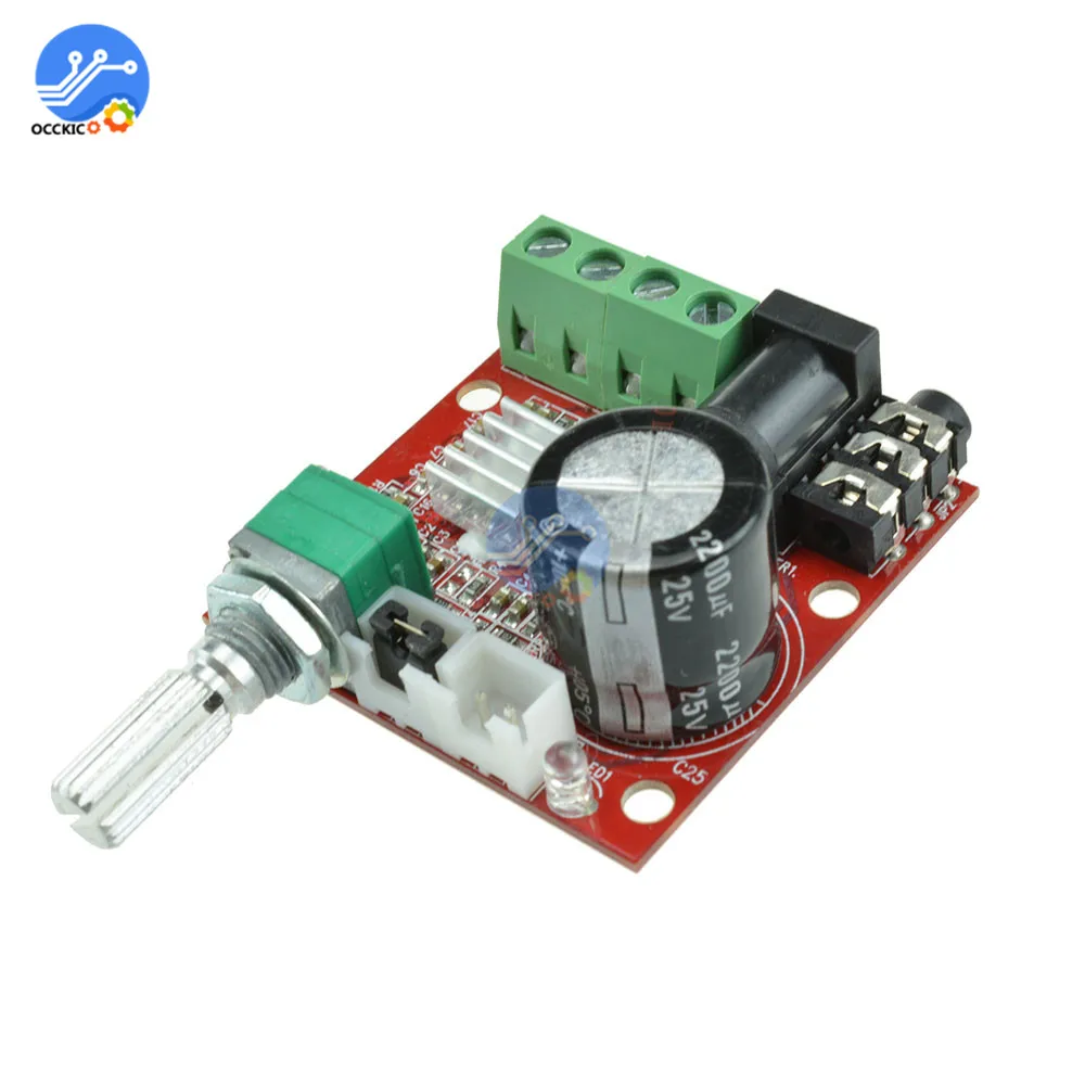 12 В Mini Hi Fi PAM8610 плата аудио стереоусилителя 2X10W двухканальная Плата усилителя