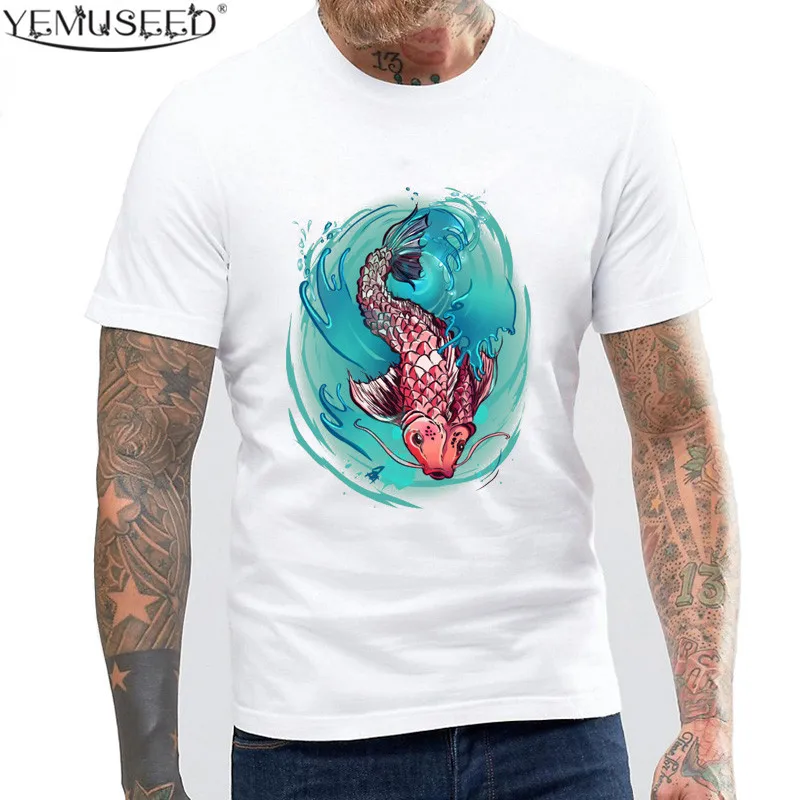 Dingtoll-Summer-Men-So-many-fish-freshwater-Printed-T-Shirt-Eco-friendly-Unisex-Multi-Fish-Tees (1)