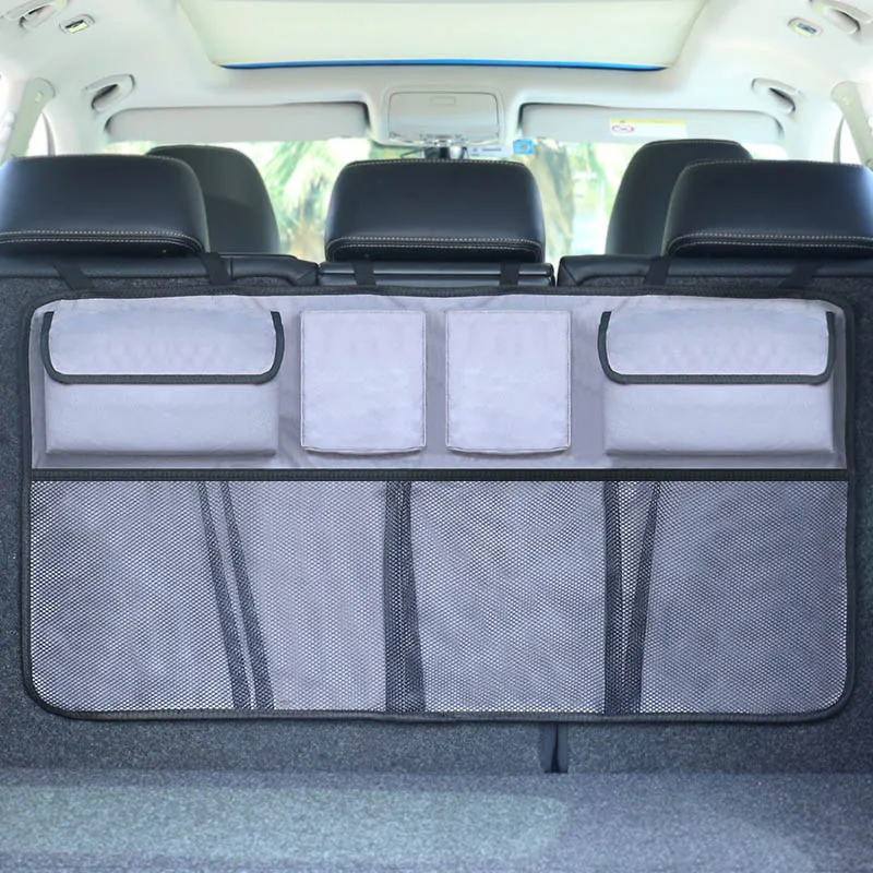 Car Trunk Organizer Mesh Drinks Storage Bag Travel Auto Backseat Hanging Pocket for SUV Van Truck YAN88