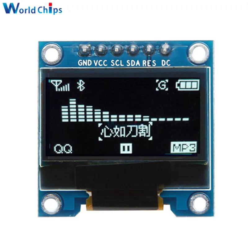 6 контактов 0,96 дюймов SPI IEC OLED цифровой SSD1306 дисплей 12864 SPI интерфейс синий/белый ЖК-дисплей модуль DIY для Arduino 51 SMT32