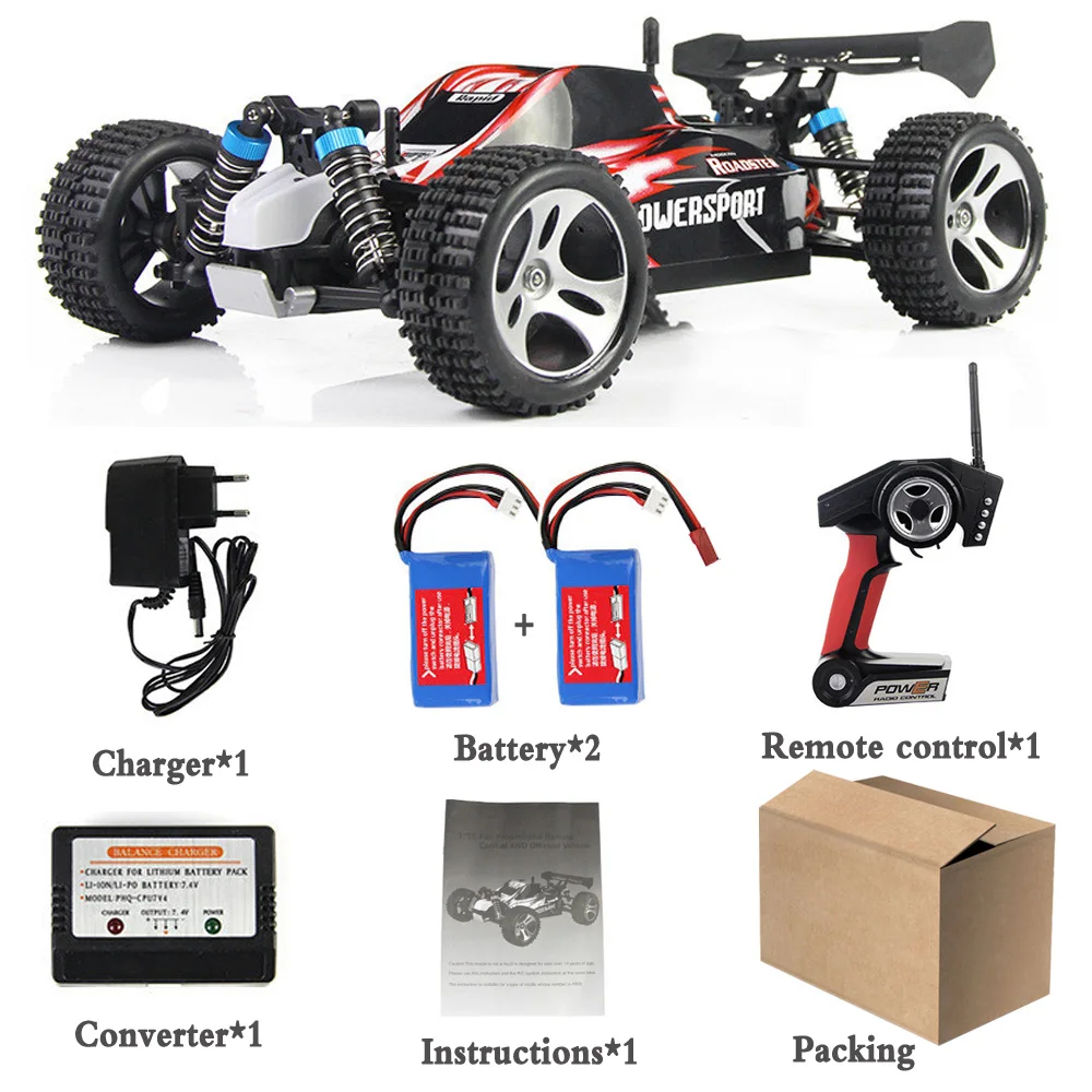 Wltoys 2,4 GHz 4WD RC гоночный автомобиль с дистанционным управлением электрическая игрушка viechle машина высокая скорость 45 км/ч Подарочные игрушки для мальчика - Цвет: NO Color Box