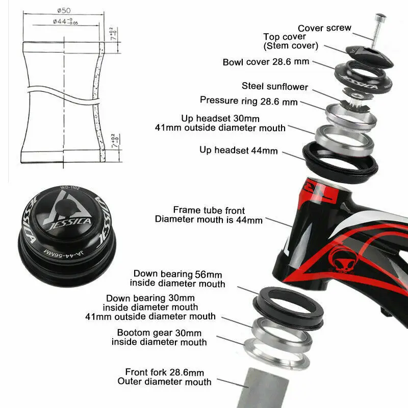Cheap JESSICA 26*15.5/17" Mountain Bike Frame MTB Bicycle Frame set 44-56mm Headtube Cycling Aluminum Alloy Frameset BB68 7 Cheap JESSICA 26*15.5/17" Mountain Bike Frame MTB Bicycle Frame set 44-56mm Headtube Cycling Aluminum Alloy Frameset BB68 7