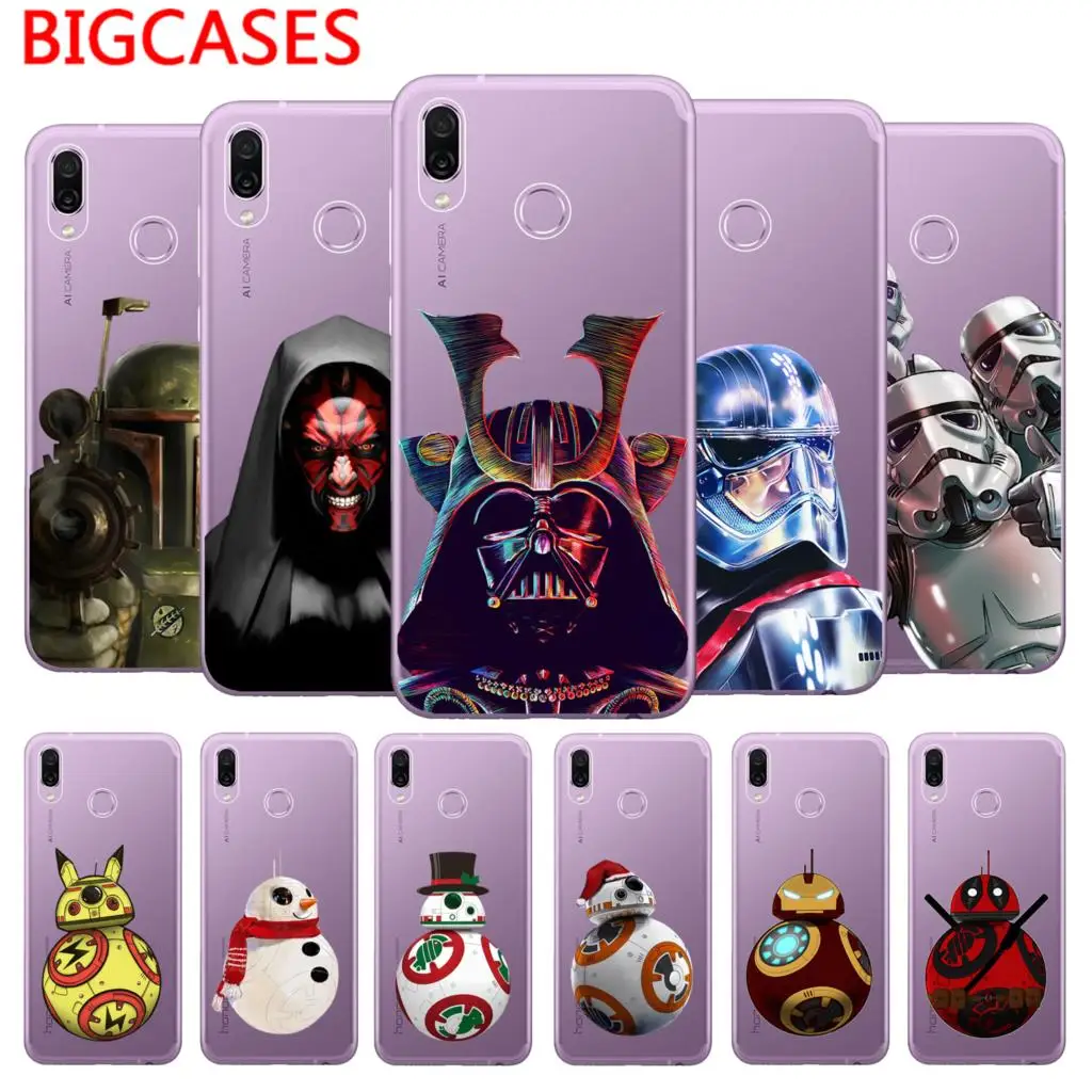 Чехол для Huawei Honor Play чехол 6 3 дюйма Мягкий ТПУ силиконовый COR-AL00 Fundas BB-8 Звездные
