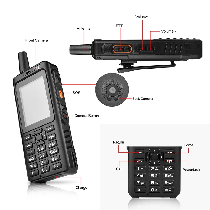 Рация Zello PTT 4G LTE POC 7S Android 6 0 GPS Fm передатчик с двумя SIM картами|Рации| |