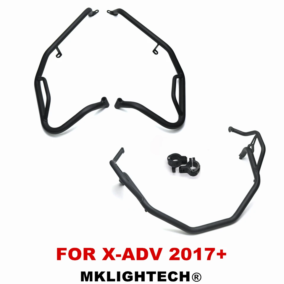 

MKLIGHTECH Crash bars Highway Bars engine hood stunt cage For HONDA X-ADV XADV 300 750 1000 2017-2019 engine protector bumpers