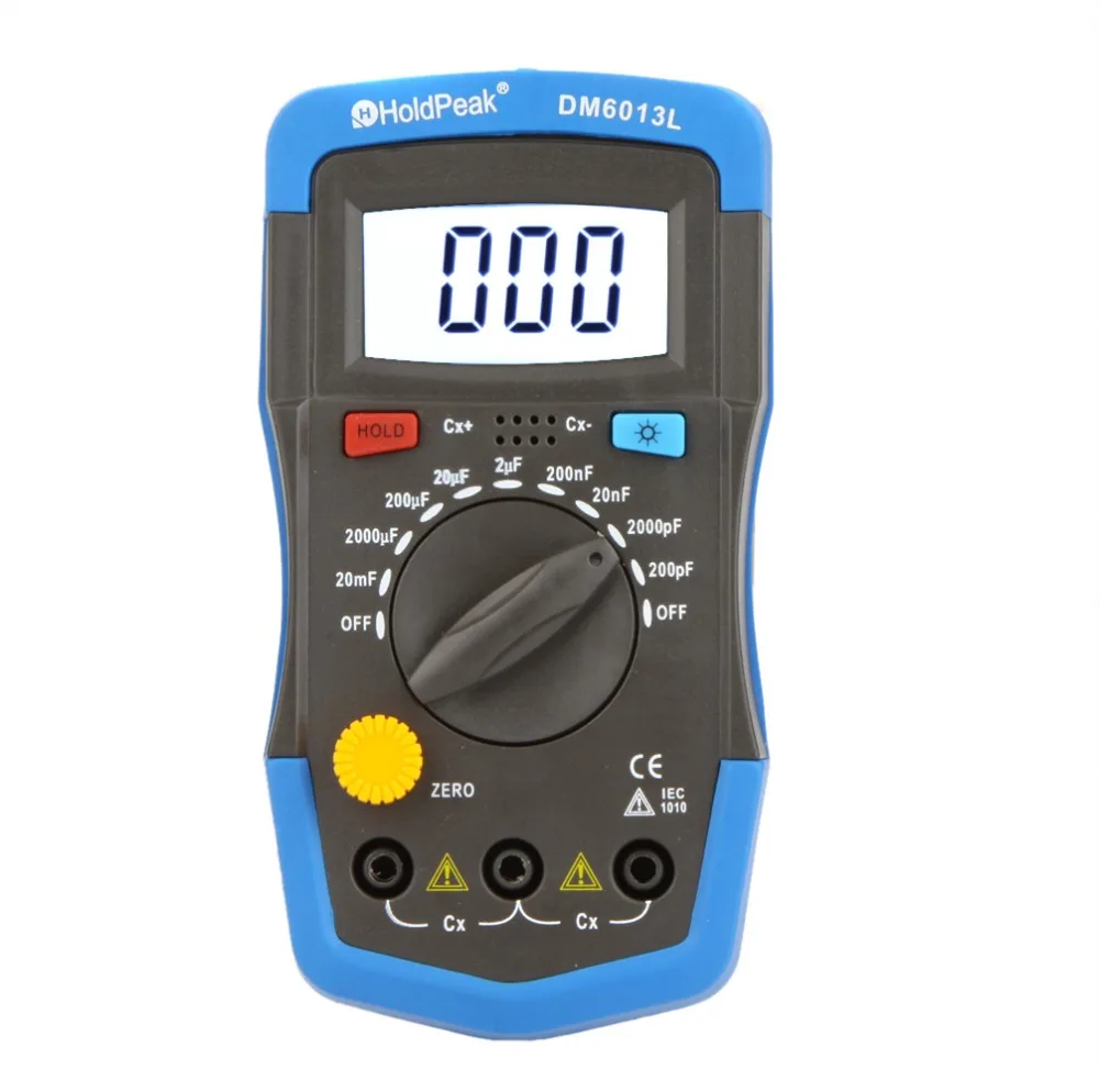 Ручной цифровой измеритель емкости DM6013L, измеритель емкости с ЖК-подсветкой