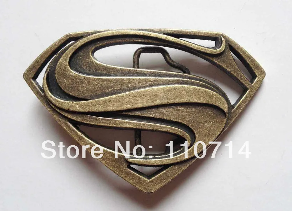

Bronze color The man of steel superman Belt Buckle SW-B1085 suitable for 4cm wideth belt with continous stock free shipping