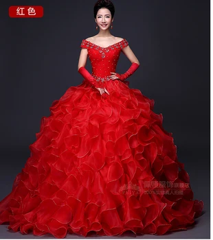 

red/white ruffled rhinestone beading medieval dress ball gown Renaissance Gown queen cosplay Victoria Belle ball gown