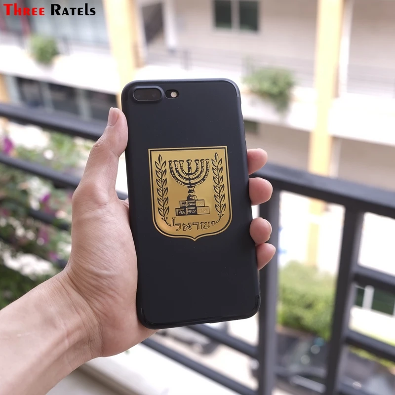 Three Ratels MT-032#60*51mm 1-2 coat of arms of Israel sticker for mobile phone Nickel Metal decals car stickers for notebook Three Ratels MT-032#60*51mm 1-2 coat of arms of Israel sticker for mobile phone Nickel Metal decals car stickers for notebook