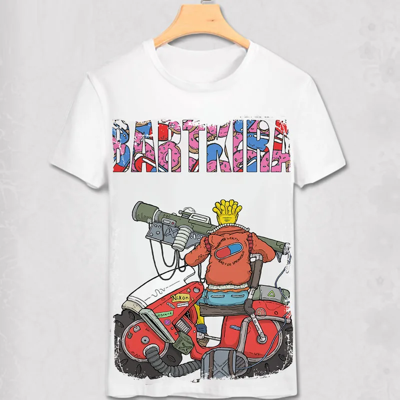 Акира сотаро канеда Байкер капсула мотоцикл японского аниме футболка Бро мужская летняя стильная футболка для взрослых Футболка с изображением инопланетян - Цвет: 14