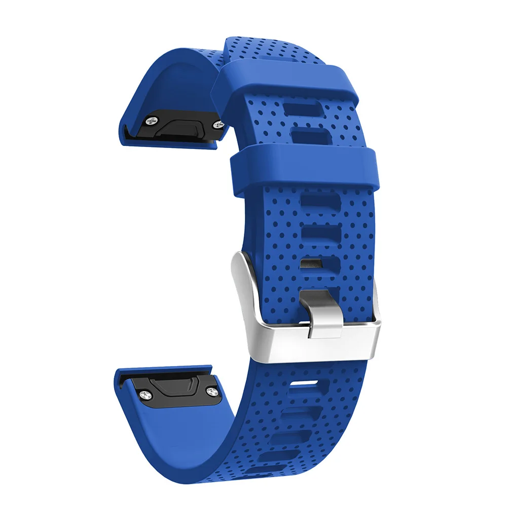 26 22 20 мм ремешок для часов Garmin Fenix 5X5 5S 3 3HR D2 S60 gps часы быстросъемные силиконовые Easyfit ремешок - Цвет: Pin blue