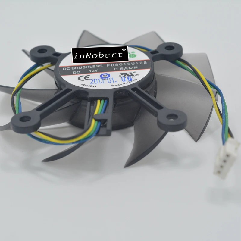 Охлаждающий вентилятор FD8015U12S Everflow R128015SU 75 мм для видеокарты ASUS GTX 560 GTX550Ti HD7850