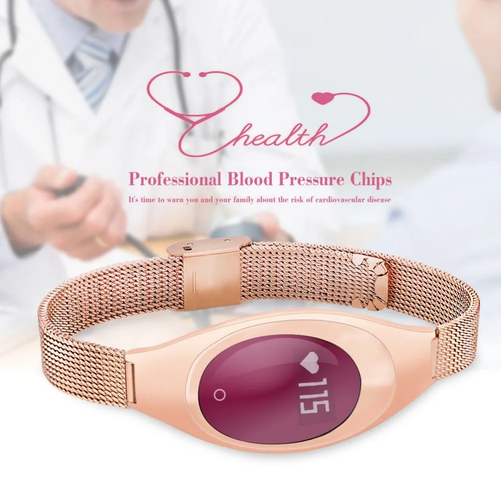 

Timethinker Z18 Smart Bracelet Watch for Women Bluetooth Wristband Blood Pressure Heart Rate Fitness Tracker Smartband