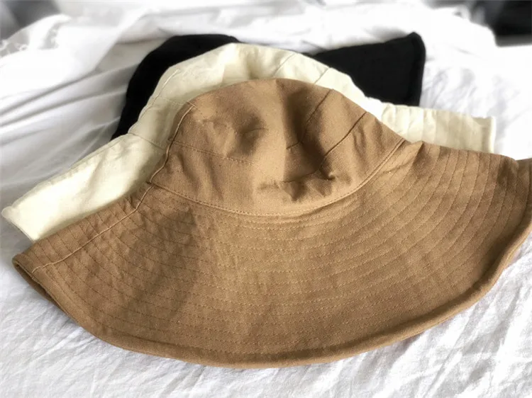 2018 New Japanese Solid Color Sun Hat Summer Travel Collapsible Sun Protection Beach Casual Sun Hat ACA96 (22)