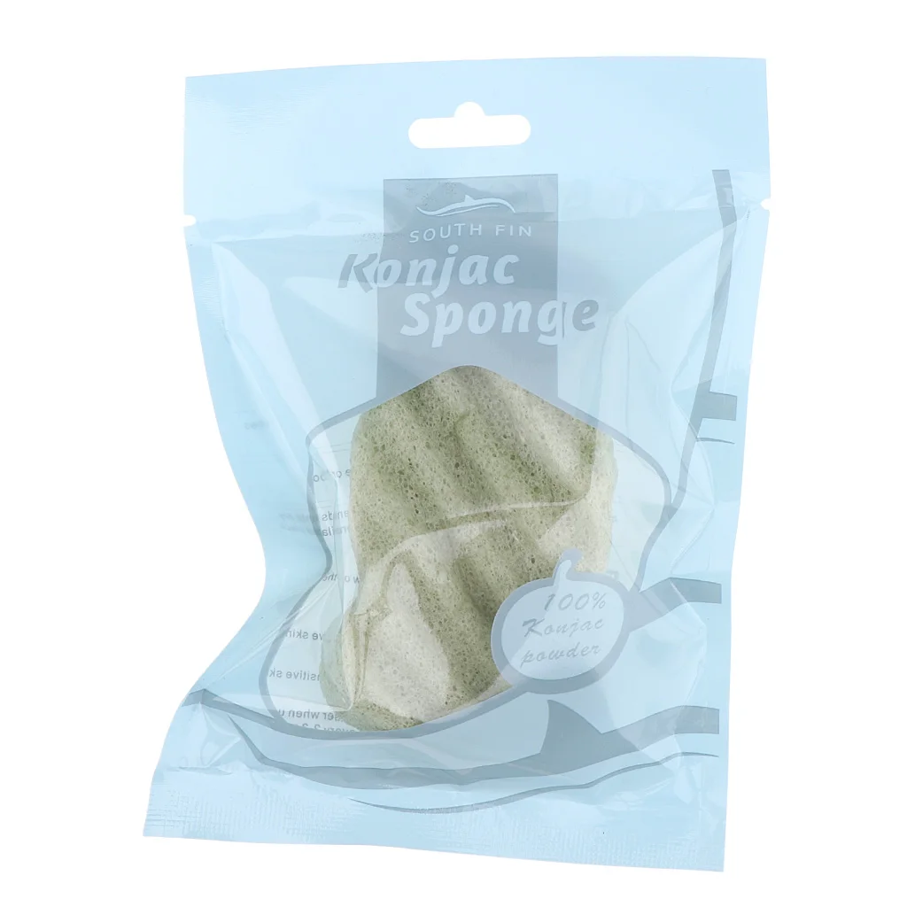 100% Natural Konjac Soft Puff Face Body Wash Cleaning Sponge Facial Sponge with Activated Bamboo Charcoa
