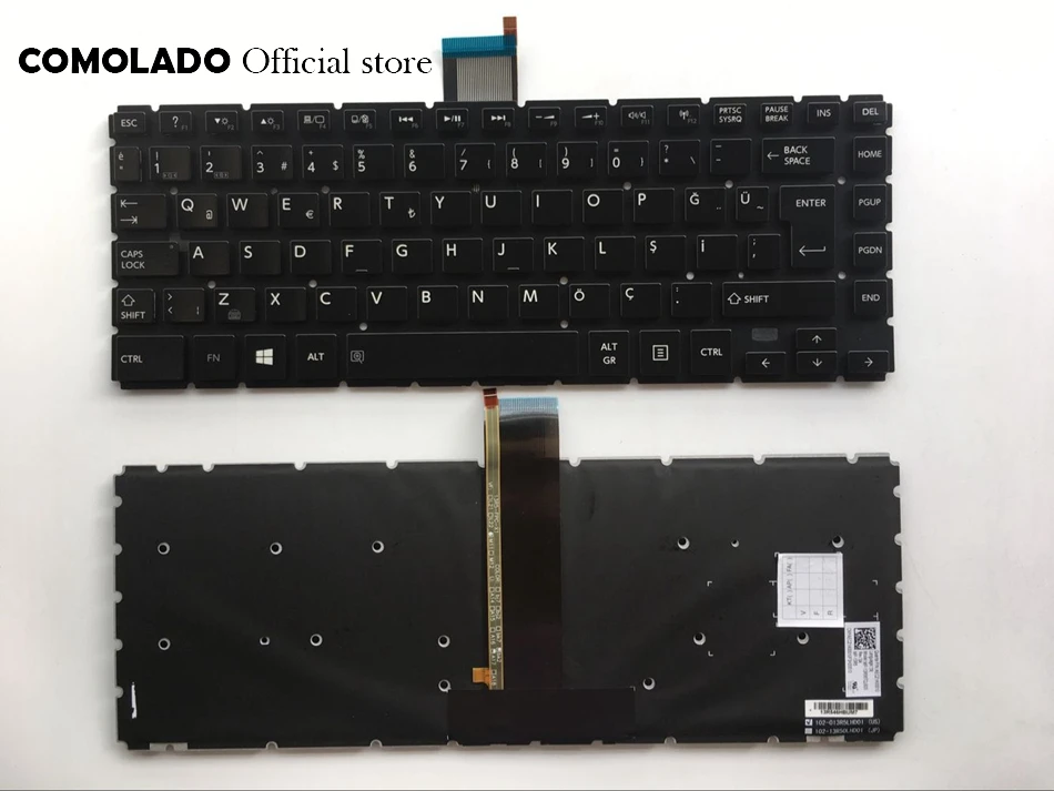 TR Турецкая клавиатура для Toshiba Satellite L40 B L40D L40DT L40T черная с подсветкой Клавиатура