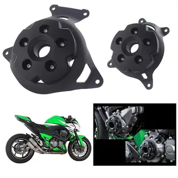 

LJBKOALL Motorbike Engine Stator Side Cover Case Protector Crash Pad for Kawasaki Z800 Z 800 2013 2014 2015 2016 Black