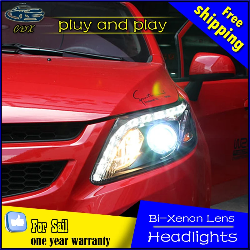 

CDX car Styling Head Lamp for Chevrolet Sail Headlights 2012 LED Headlight DRL Daytime Running Light Bi-Xenon HID Accessories
