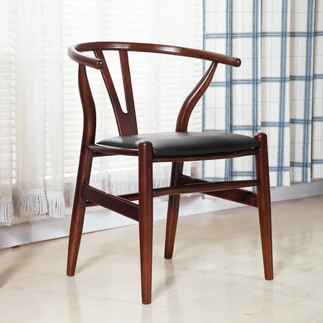 Стулья для кафе, мебель для дома из массива дерева+ кожаные стулья луи, кофейный стул столовая, стул, шезлонг, минималистичный, 60*58*75 см
