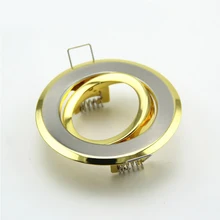 10 шт. золотистое круглое кольцо комплект фиттингов GU10/MR16/GU5.3 светодиодные точечные светильники/Держатели рамка регулируемый внутренний потолочный светильник