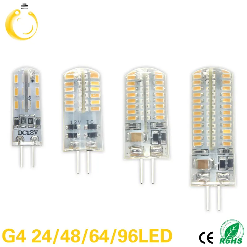 Светодиодная лампа SMD 2835 3014 4014 LED G4 G9 Light DC12V AC220V 360 градусов замена галогенной лампы