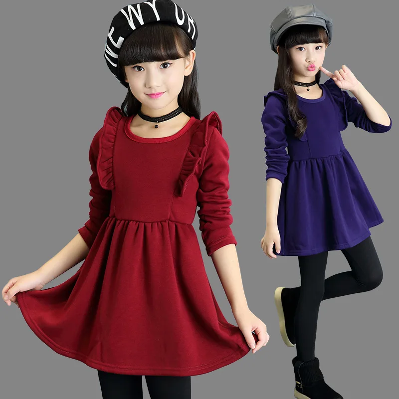 

2019 Spring Autumn Girls Dress Children Clothing Cotton Casual Dress Kids Clothes Cute Girls Princess Dresses 4 6 8 10 12 Years