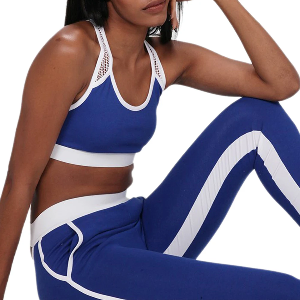 Йога Tight Solid Цвет кусочкам костюм комплект пота влаги Сопротивление Йога Костюм спортивный Running спортивной костюм с карманом