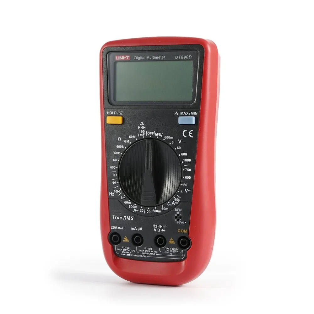 

Digital Multimeter UNIT DC/AC Voltage Current Meter Handheld Ammeter Ohm Diode Capacitance Tester 5999 Counts Multitester