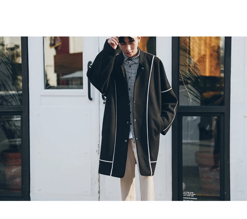 Warm Male Trench Coat Wool Liner Long Thick Fleece Jacket Men Fur Inside Parka Winter Jackets  (24)