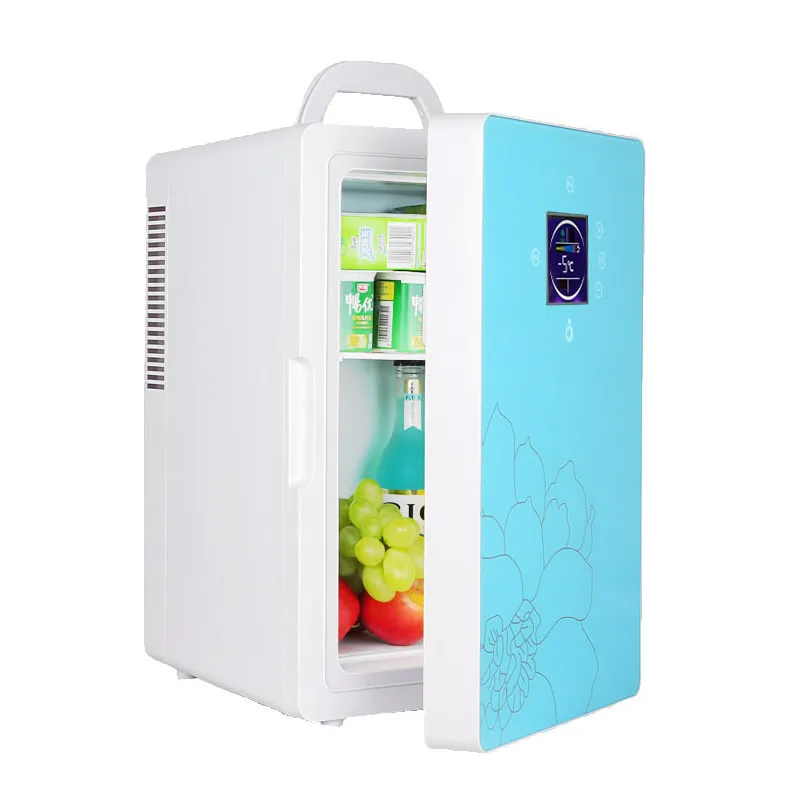 16L 220v 12v Dual-core LCD Display Mini Car Fridge ABS Multi-Function Home Cooler Freezer Warmer Portable auto Fridge Freezer 12 volt fridge Car Fridges & Heaters