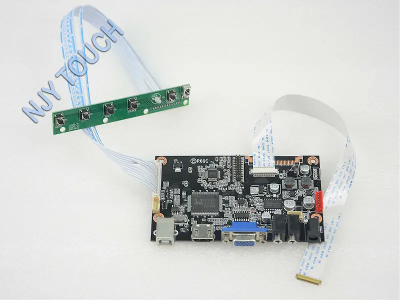 

R60C VGA HDMI LCD Controller Board for LP156WF4-SPB1 LP156WF1-TPB1 LP133WF2-SPA1 1920x1080 eDP 30 Pins 2 Lanes WLED LCD