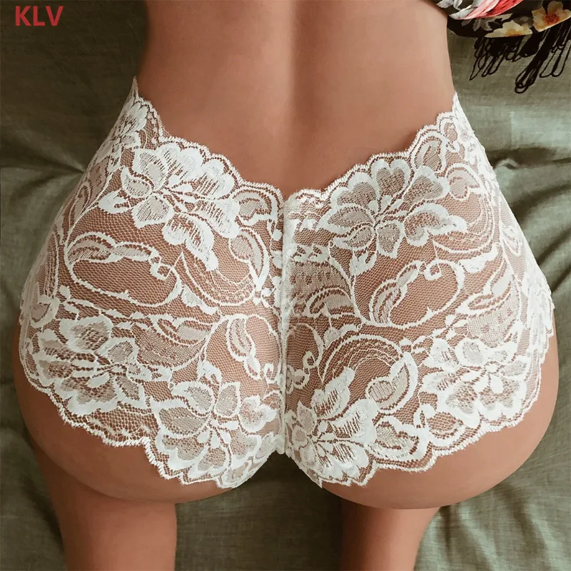 KLV для женщин Boyshort трусики для крючком нижнее белье с цветочным кружевом пикантные однотонные Новые