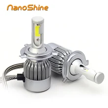 Nanoshine 72w car headlight h4 led h7 h1 h11 h8 h3 880 hb3 9005 hb4 9006 auto automobiles headlamp fog lamp car light source 12V
