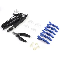 Neitsi соединитель для наращивания волос Розовый Черный UK plug& Hair железные инструменты(Pier, кисть, U советы, теплозащита щит, заколки для волос