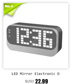 Mini Cube Wooden Clock Voice Control Electronic Table Clock LED Digital Desk Watch Nixie Radio For Children Bedside Alarm Clock