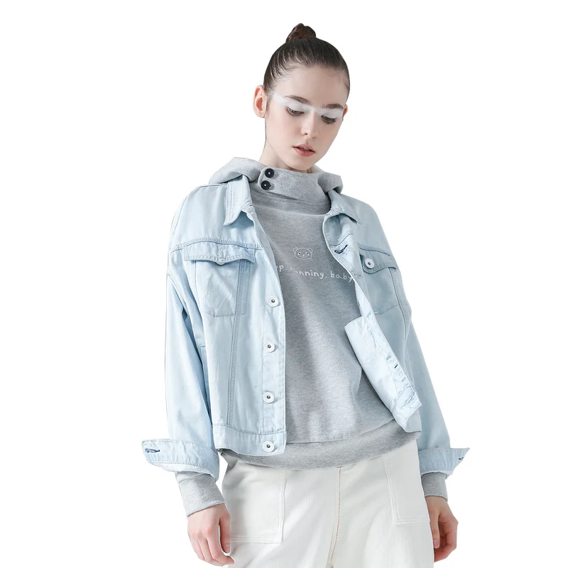 Ideal  Toyouth Jackets 2017 Spring Women Short Coats Fashion Batwing Sleeve Casual Woman Outerwear Jean Ja