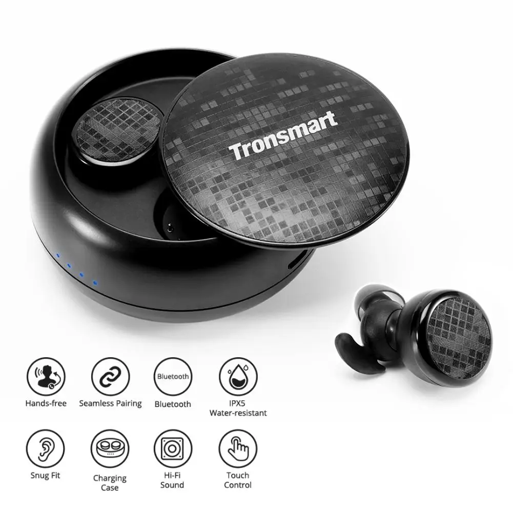

Bluetooth 4.2 True Wireless Earphone Waterproof In-Ear Stereo Earbuds with Mic NEW