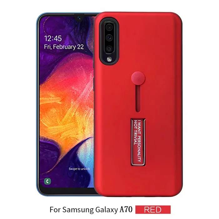 Для samsung Galaxy A50 A60 A70 A80 A90 чехол армированный чехол с подставкой для A10 A20 A20E A30 A40 с подставкой-держателем в виде кольца на заднюю панель - Цвет: Red