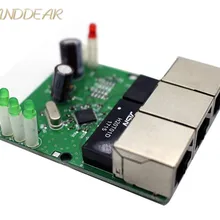OEM переключатель mini 3 плата с портами Ethernet 10/100 Мбит/с rj45 станция сетевого коммутатора модуль печатной платы доска для интеграции системы