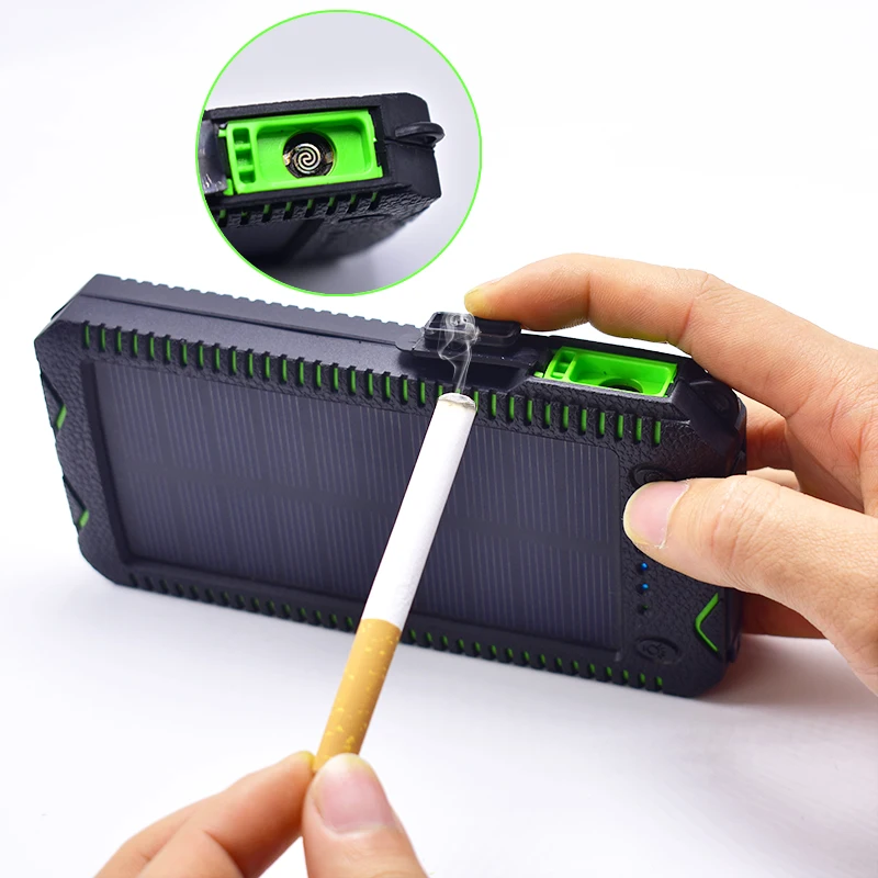 

Solar Power Bank 15000mAh 3 in 1 External Battery Electric Cigarette Lighter solar battery pack solar charger power bank