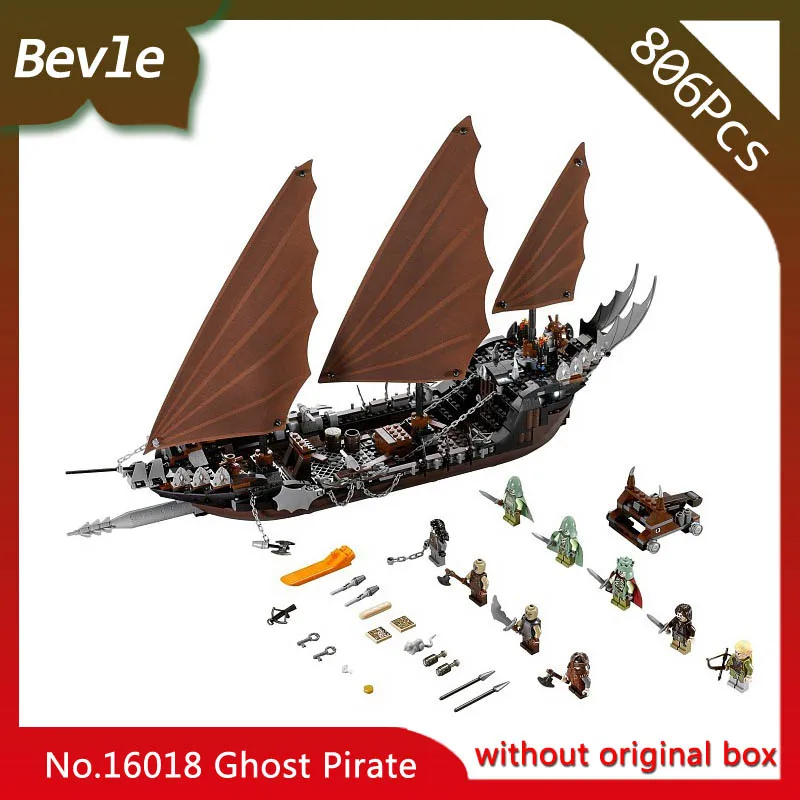 

Bevle Store LEPIN Movie series Ghost pirate ship 16018 756Pcs Building Blocks set Bricks For Children Toys 79008 Boy's Gift
